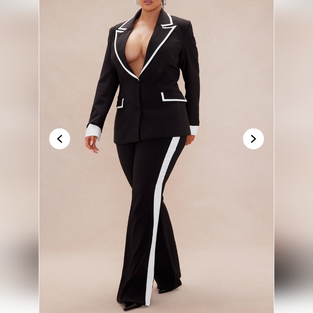 Black and White Women's Pants - Picture 3 of 3